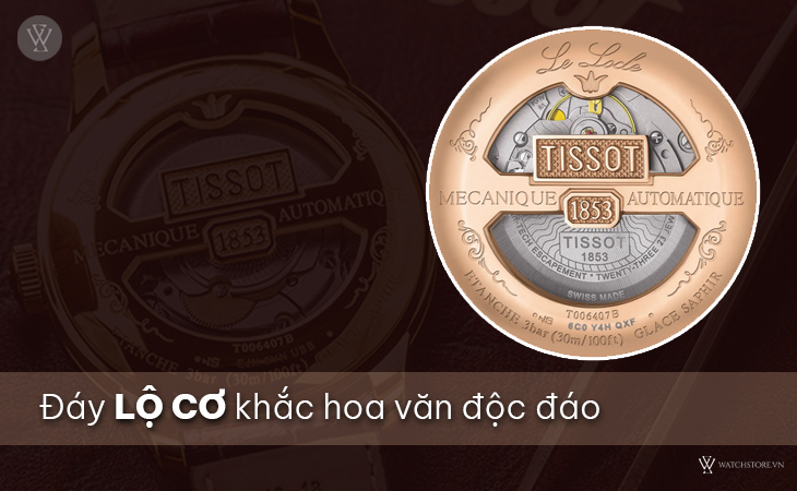 Tissot T006.407.36.053.00 đáy lộ cơ