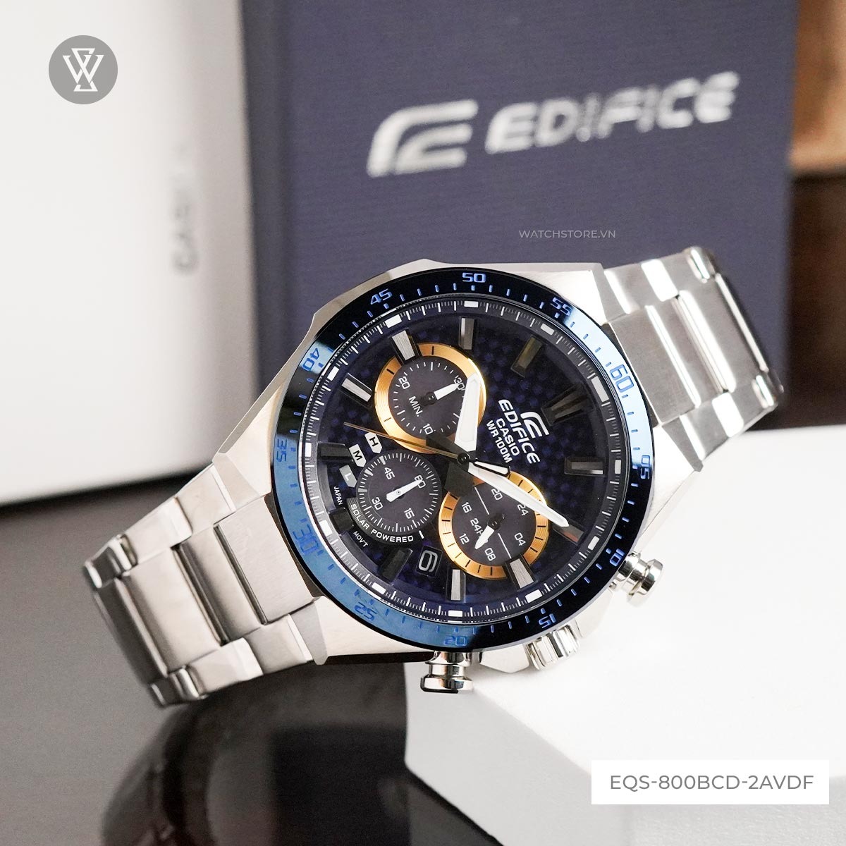 Đồng Hồ Casio EQS-800BCD-2AVDF Nam Chính Hãng – Bảo Hành 5 Năm