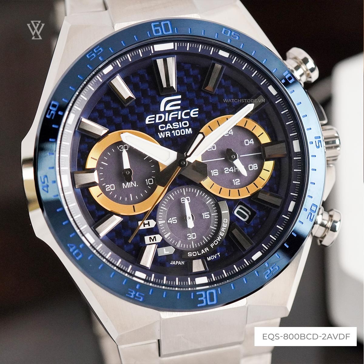 Đồng Hồ Casio EQS-800BCD-2AVDF Nam Chính Hãng – Bảo Hành 5 Năm