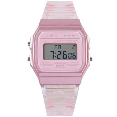 Casio 38.2 × 35.2 mm Nữ F-91WS-4DF chính hãng Casio 38.2 × 35.2 mm Nữ F-91WS-4DF