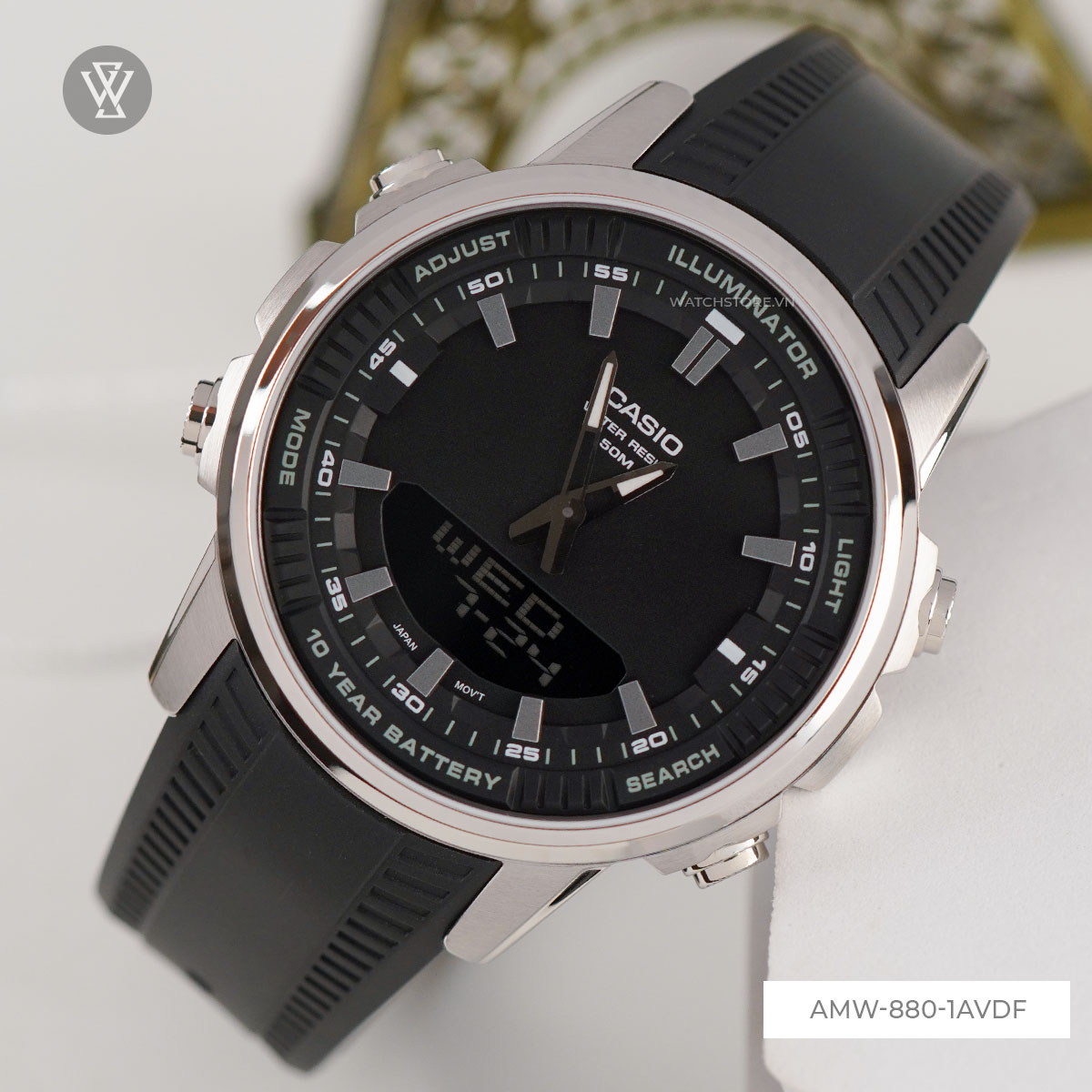 Đồng Hồ Casio AMW-880-1AVDF Nam Chính Hãng – Bảo Hành 5 Năm