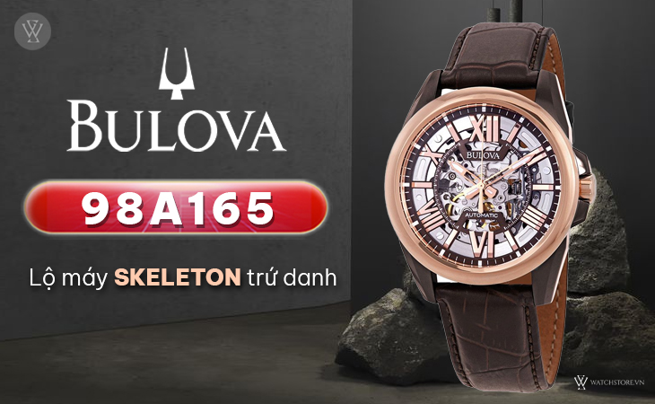 Bulova 98A165 lộ máy Skeleton