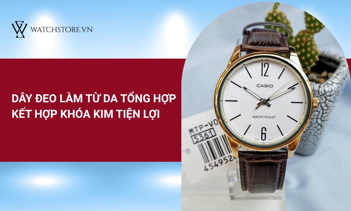Dây đeo làm từ da tổng hợp kết hợp khóa kim tiện lợi