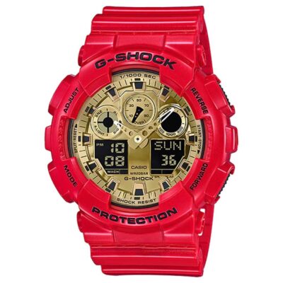 Đồng hồ Casio 51mm Nam GA-100VLA-4ADR chính hãng Ảnh sản phẩm Casio 51mm Nam GA-100VLA-4ADR