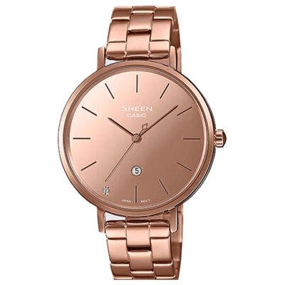 Đồng hồ Casio 34mm Nữ SHE-4544PG-4AUDF chính hãng Ảnh sản phẩm Casio 34mm Nữ SHE-4544PG-4AUDF