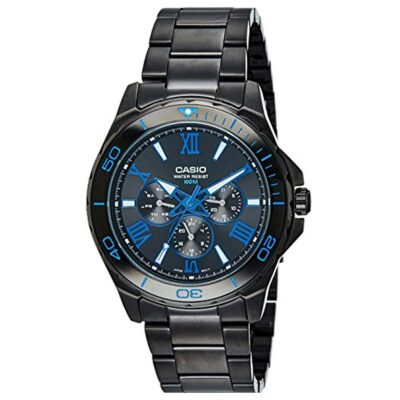 Đồng hồ Casio 44.5mm Nam MTD-1075BK-1A2VDF chính hãng Ảnh sản phẩm Casio 44.5mm Nam MTD-1075BK-1A2VDF