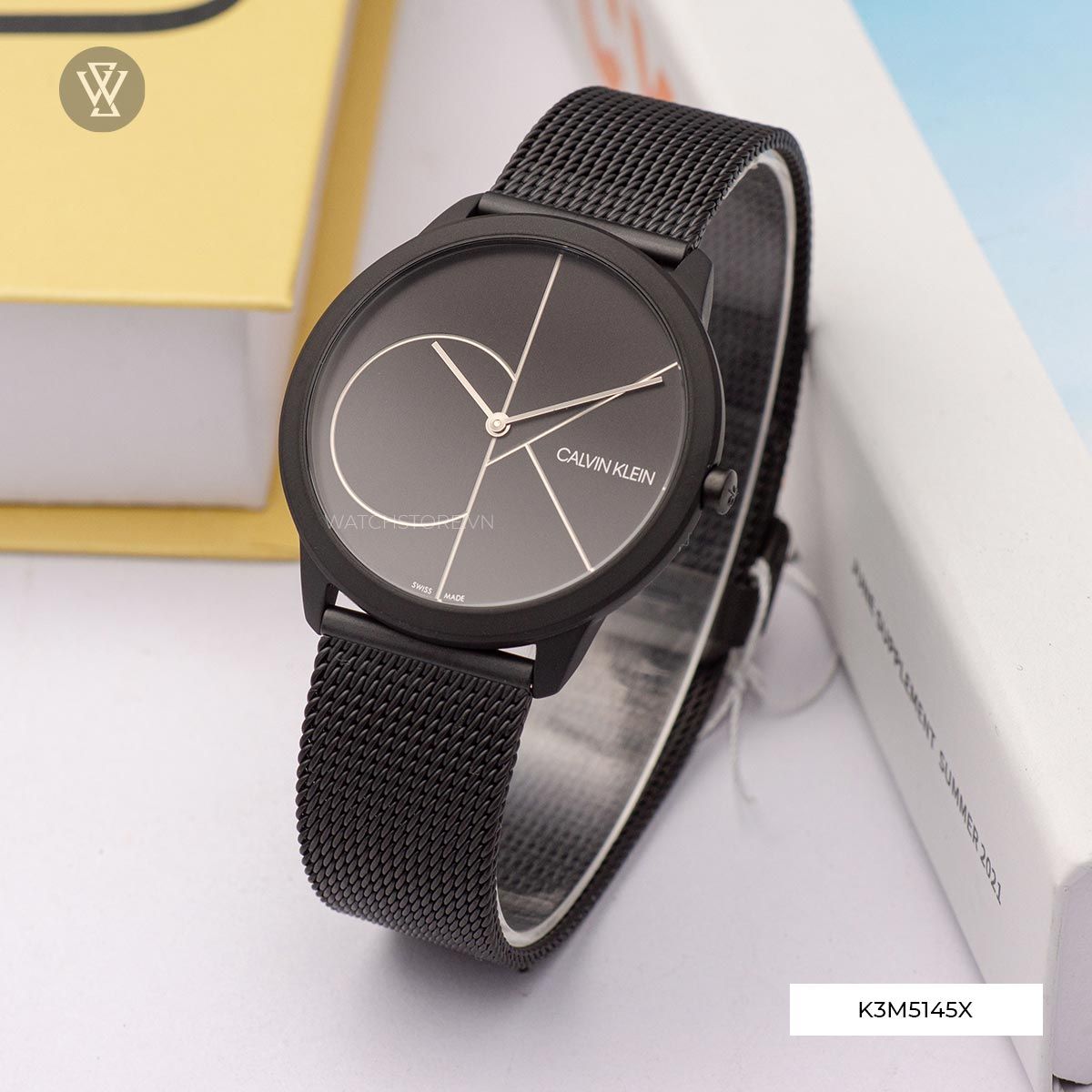 Stainless Steel Calvin Klein K3m5t451 K3M5T451 קלווין קליין שחור