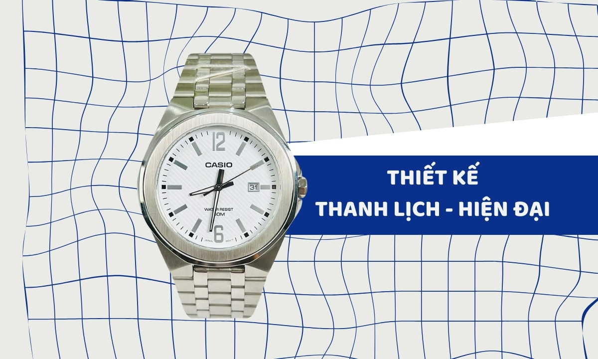 Casio MTP-E158D-7AVDF sở hữu thiết kế đẹp, hiện đại, giống AP