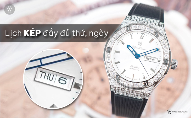 Olym Pianus OP990-45ADDGS-GL-T lịch kép thứ ngày