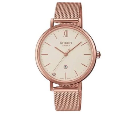 Casio 34mm Nữ SHE-4539CGM-4AUDF chính hãng Casio 34mm Nữ SHE-4539CGM-4AUDF