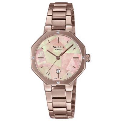 Đồng hồ Casio 28mm Nữ SHE-4543CG-4AUDF chính hãng Ảnh sản phẩm Casio 28mm Nữ SHE-4543CG-4AUDF