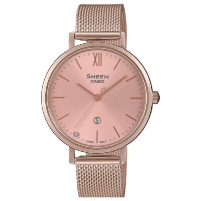 Đồng hồ Casio 34mm Nữ SHE-4539CM-4AUDF chính hãng Ảnh sản phẩm Casio 34mm Nữ SHE-4539CM-4AUDF