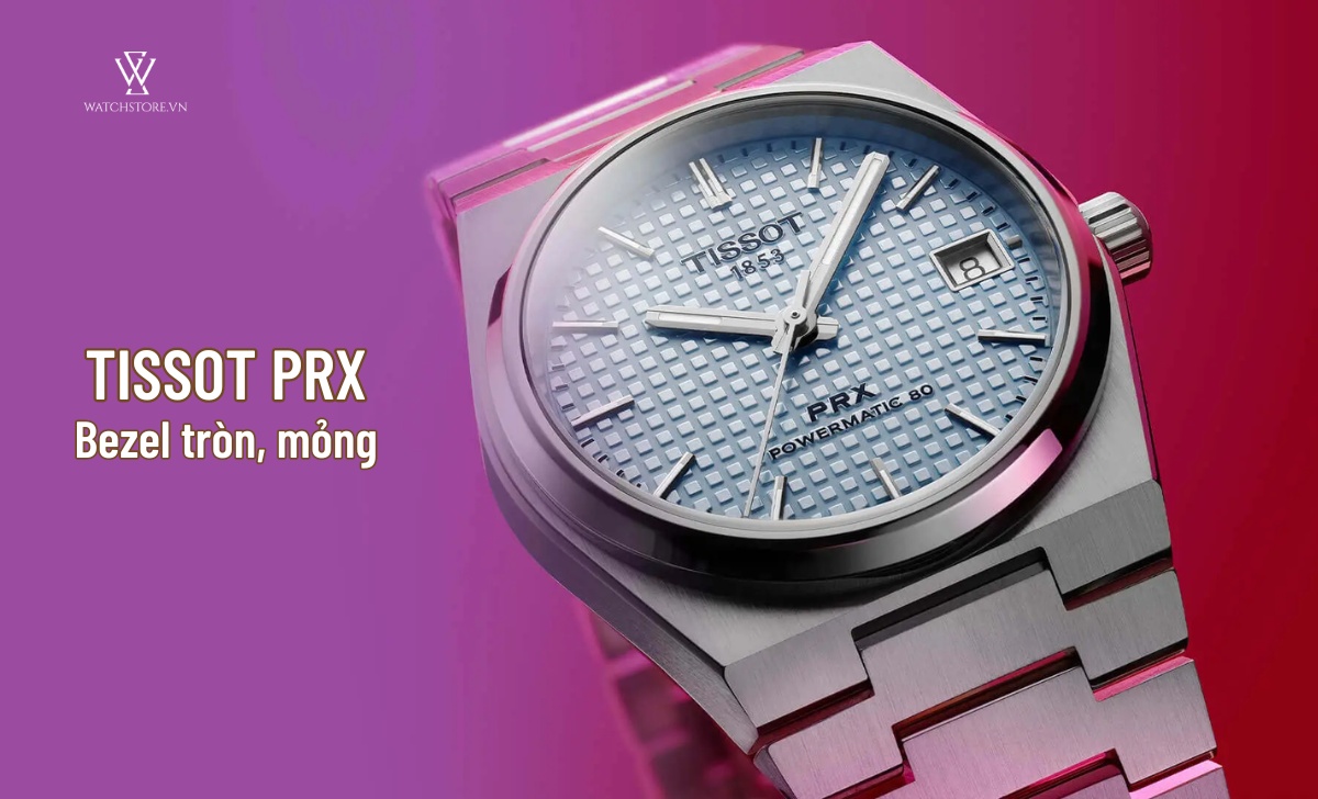 Đồng hồ Tissot Prx 3 tissot prx Bezel tròn mỏng