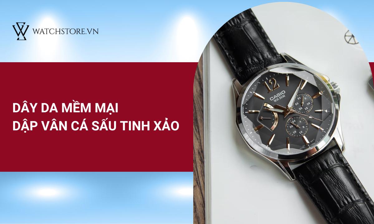 Dây da mềm mại, dập vân cá sấu tinh xảo