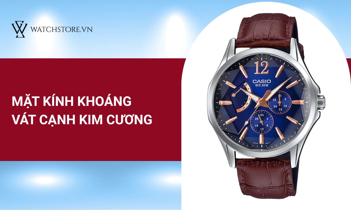 Mặt kính khoáng vát cạnh dạng kim cương tạo hiệu ứng ánh sáng rực rỡ