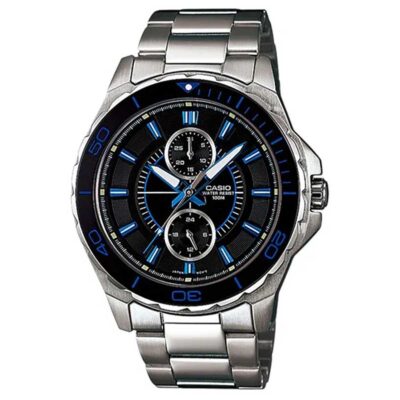 Đồng hồ Casio 44.6mm Nam MTD-1077D-1A1VDF chính hãng Ảnh sản phẩm Casio 44.6mm Nam MTD-1077D-1A1VDF