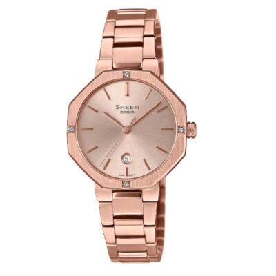 Đồng hồ Casio 28mm Nữ SHE-4543PG-4AUDF chính hãng Ảnh sản phẩm Casio 28mm Nữ SHE-4543PG-4AUDF