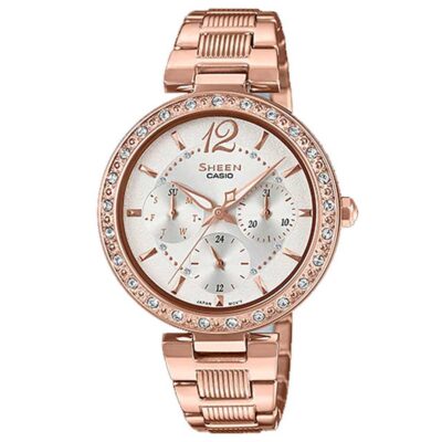 Đồng hồ Casio 34mm Nữ SHE-3065PG-7AUDF chính hãng Ảnh sản phẩm Casio 34mm Nữ SHE-3065PG-7AUDF