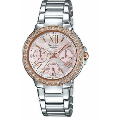 Đồng hồ Casio 33.2mm Nữ SHE-3052SG-4AUDR chính hãng Ảnh sản phẩm Casio 33.2mm Nữ SHE-3052SG-4AUDR