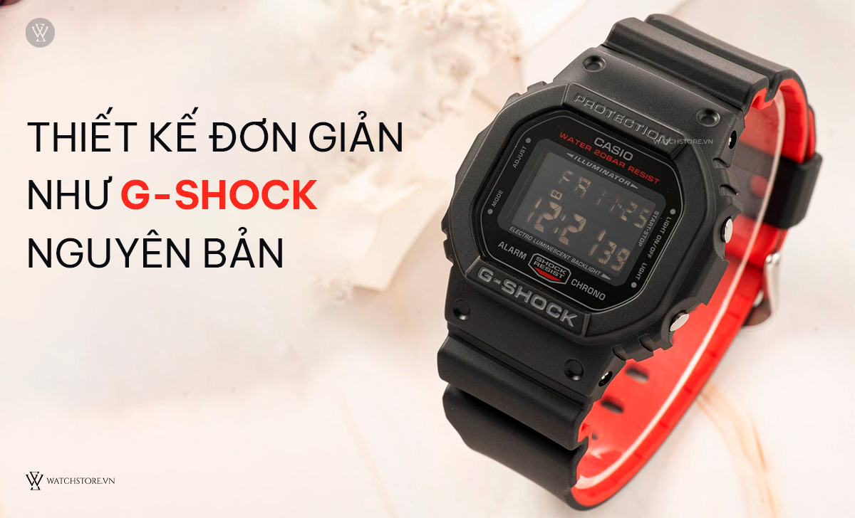 G-Shock DW-5600 2 Thiết kế đơn giản như G-Shock
