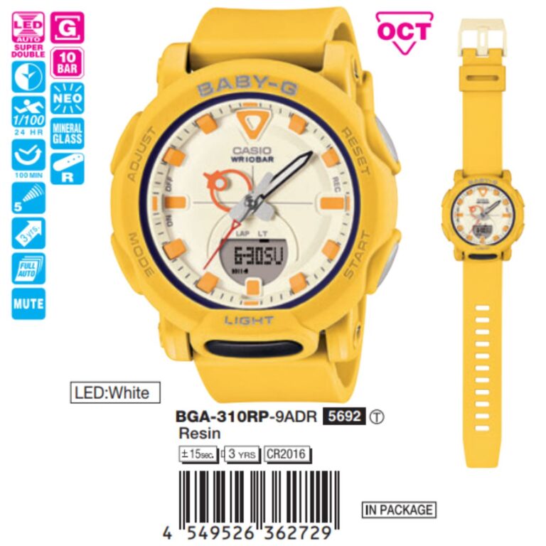 Casio 41.8mm Nữ BGA-310RP-9ADR