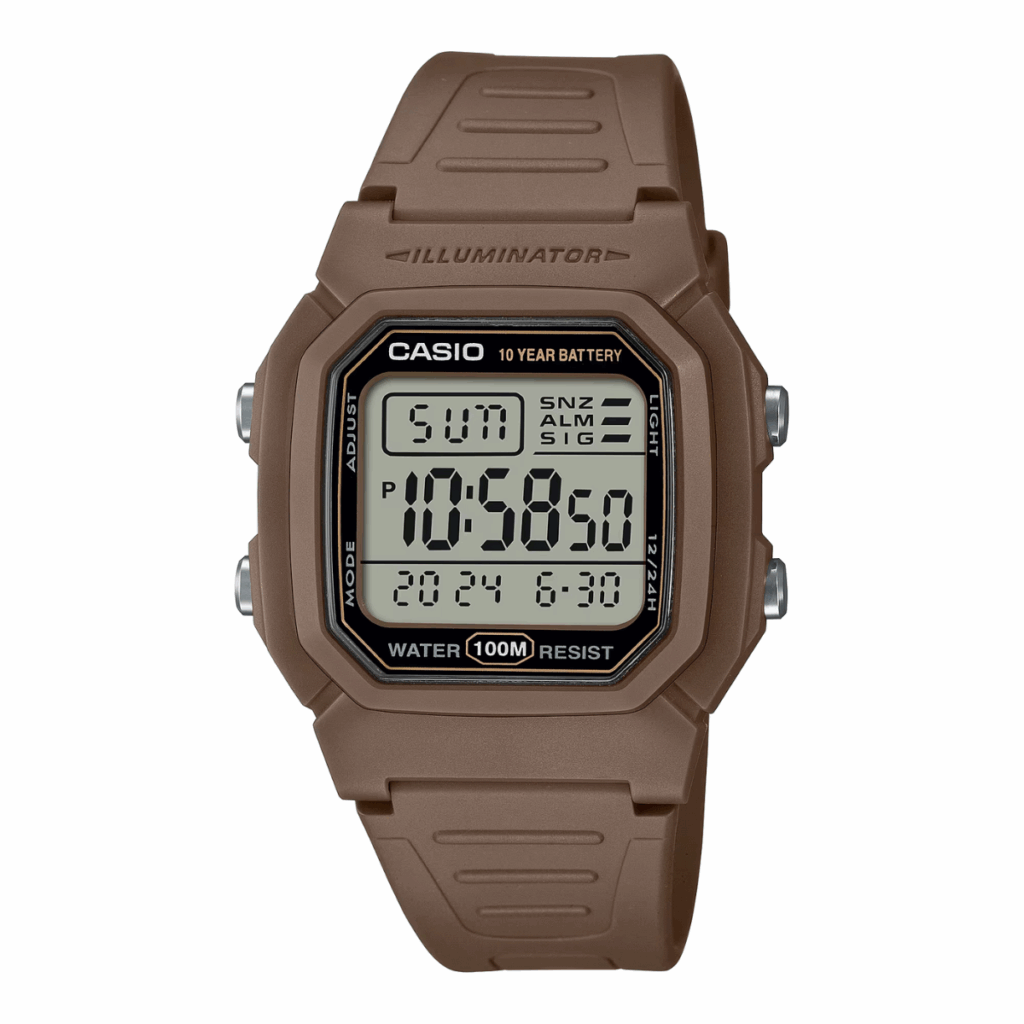 Casio 44.2 × 36.8 mm Nam W-800H-5AVDF