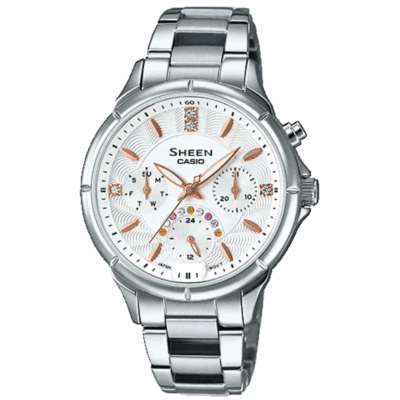 Đồng hồ Casio 35.3mm Nữ SHE-3047D-7ADR chính hãng Ảnh sản phẩm Casio 35.3mm Nữ SHE-3047D-7ADR