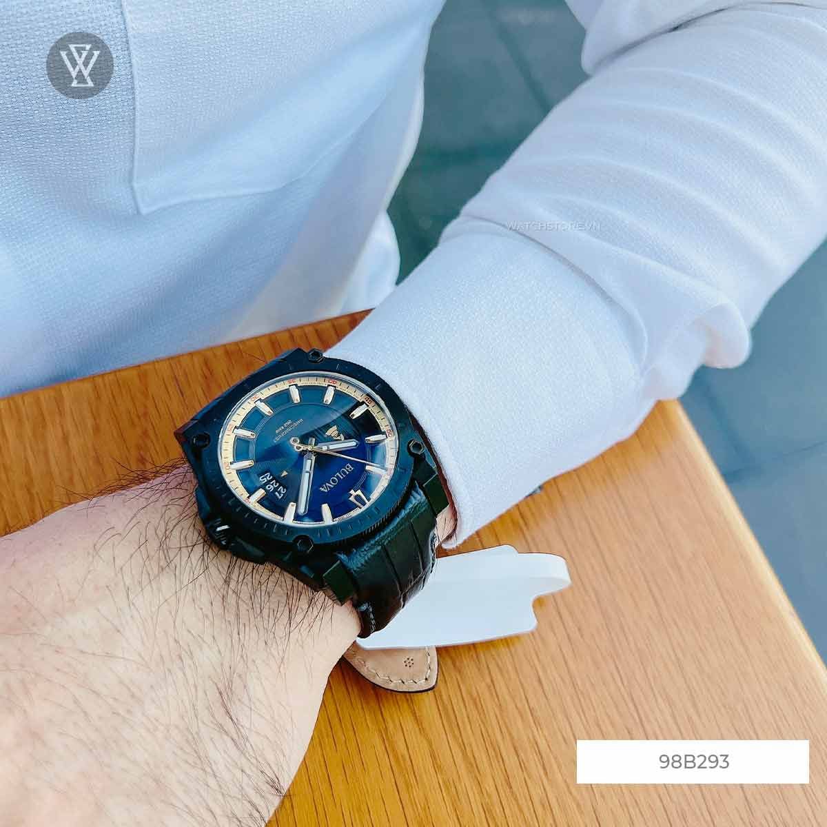 Top 16 những mẫu đồng hồ nam dây da đẹp mới lịch lãm 2024 6 Bulova Precisionist 98B293
