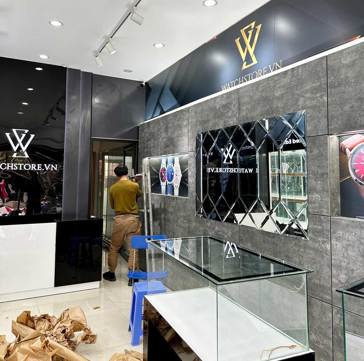 Quá trình thi công cửa hàng WatchStore thứ 4 tại 58 Trần Đăng Ninh, Cầu Giấy, Hà Nội - Ảnh 13 Quá trình thi công cửa hàng WatchStore thứ 4 tại 58 Trần Đăng Ninh, Cầu Giấy, Hà Nội - Ảnh 13