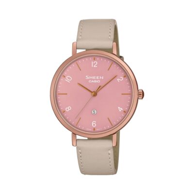 Đồng hồ Casio 34mm Nữ SHE-4562PGL-4AUDF chính hãng Ảnh sản phẩm Casio 34mm Nữ SHE-4562PGL-4AUDF