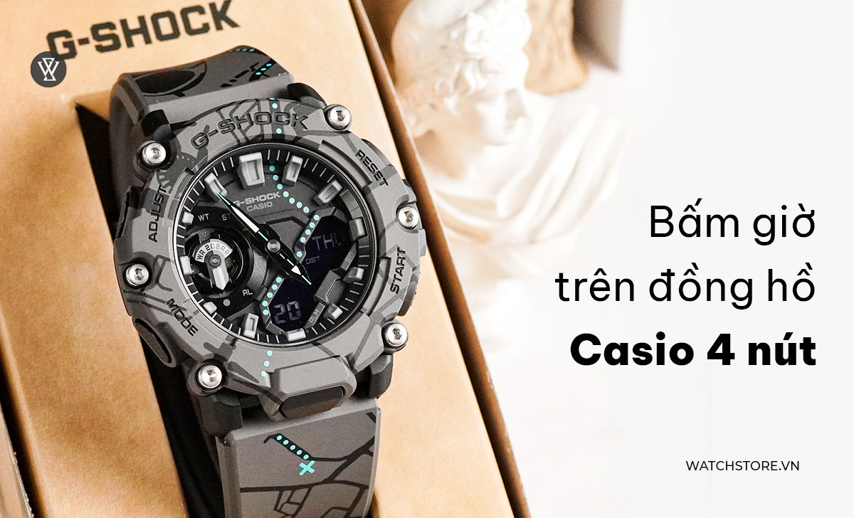 Cách chỉnh ngày, giờ, múi giờ, báo thức đồng hồ Casio 4 nút 5 bấm giờ đồng hồ Casio 4 nút