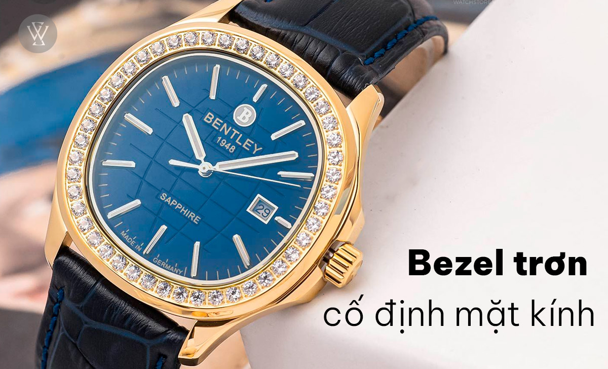Bezel trên đồng hồ là gì? Phân loại chi tiết từ A-Z 8 Bezel trơn cố định mặt kính