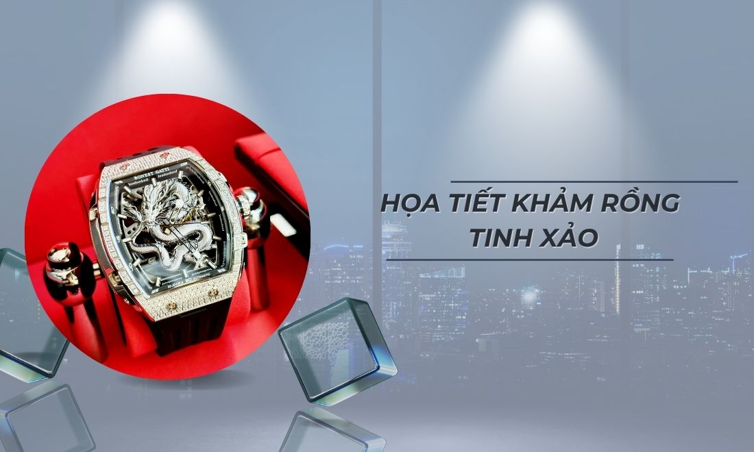 Hoạ tiết khảm rồng tinh xảo
