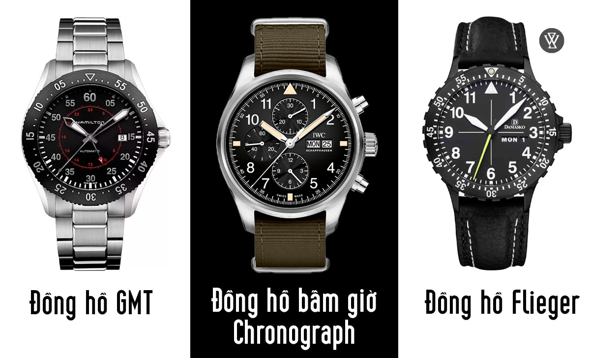 Đồng hồ phi công là gì? 3 loại Pilot Watch phổ biến cần biết 3 Các loại đồng hồ phi công