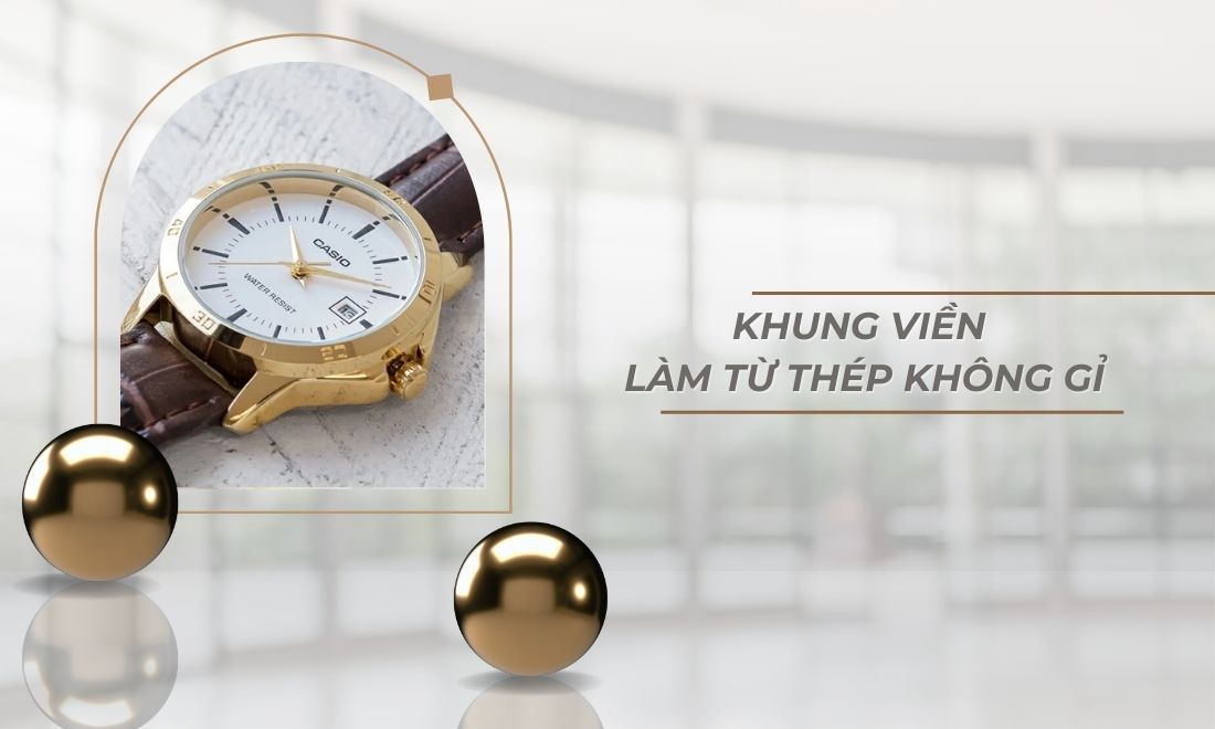 Casio LTP-V004GL-7AUDF khung viền