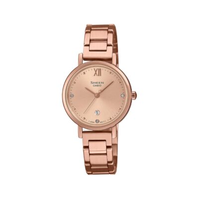 Đồng hồ Casio 34mm Nữ SHE-4540PG-4AUDF chính hãng Ảnh sản phẩm Casio 34mm Nữ SHE-4540PG-4AUDF