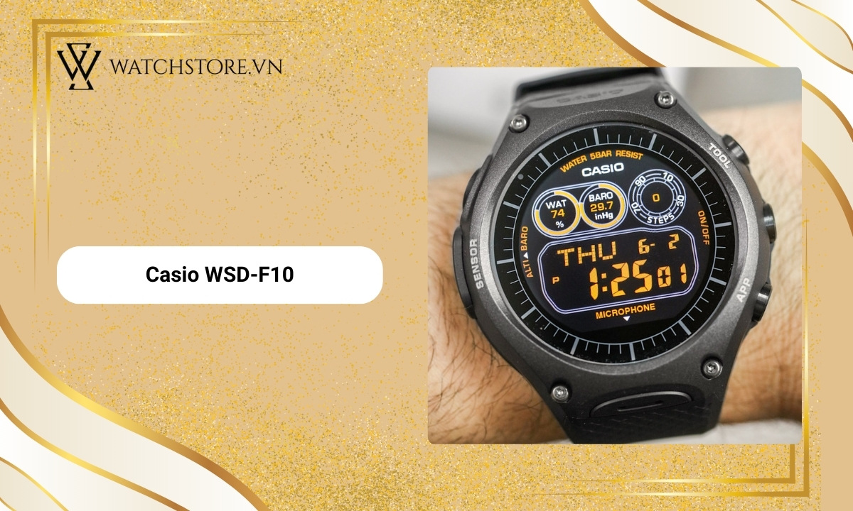 Sơ bộ lịch sử thương hiệu Casio thập niên 2010 - 2020 6 Đồng hồ Casio WSD-F10 thể thao