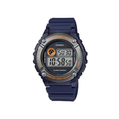 Đồng hồ Casio 43.8mm Nam W-216H-2BVDF chính hãng Ảnh sản phẩm Casio 43.8mm Nam W-216H-2BVDF