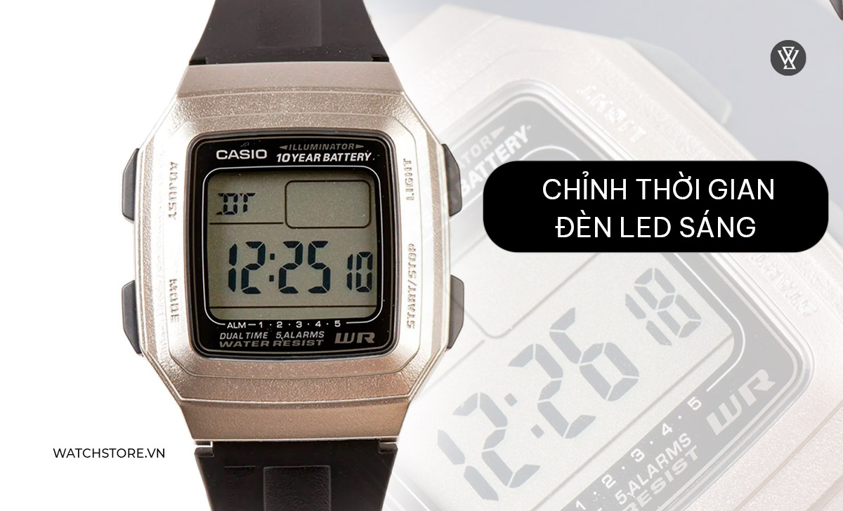 Cách chỉnh giờ, ngày, báo thức đồng hồ điện tử trẻ em 4 nút 7 chỉnh đèn sáng đồng hồ điện tử 4 nút