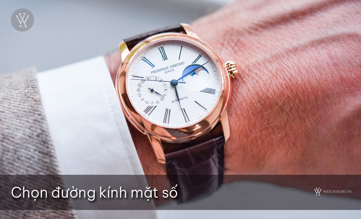 Tay tròn nên đeo đồng hồ nào đẹp? Mẹo chọn từ chuyên gia 2 Chọn đường kính mặt số