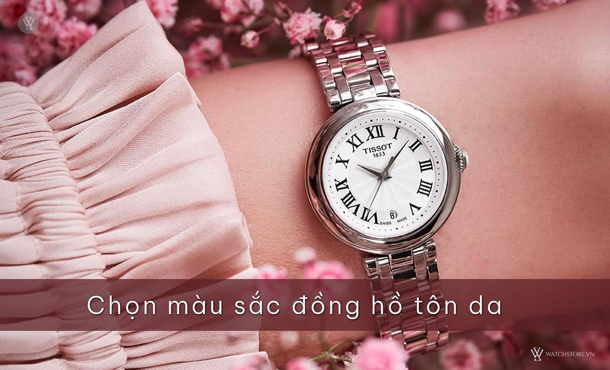 Top 5 mẫu đồng hồ Tissot nữ đẹp nhất hiện nay năm 2024 3 chọn màu sắc đồng hồ tôn da