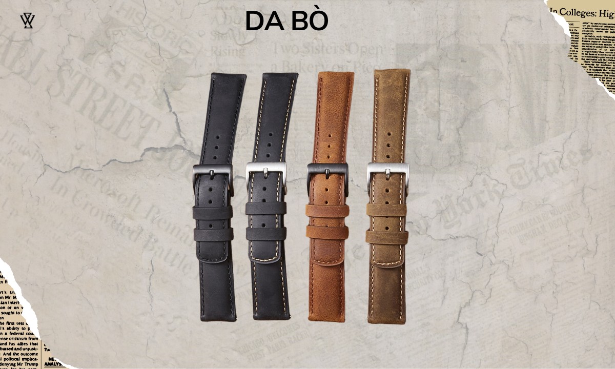 Con trai nên mua đồng hồ dây da hay dây kim loại 3 đồng hồ sử dụng da bò