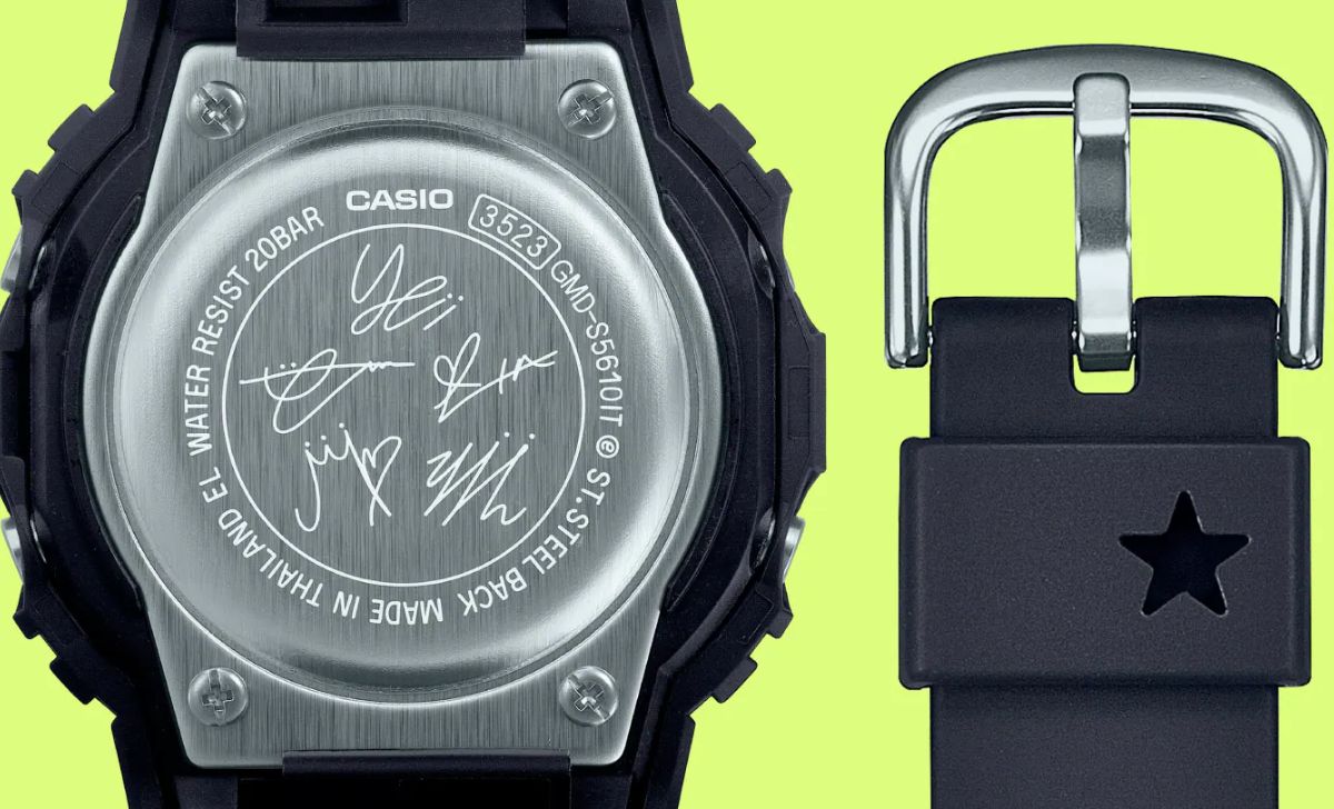 Casio x ITZY tái hợp tác phát hành đồng hồ nữ mới G-SHOCK GMD-S5610IT 3 dây đeo in hình ngôi sao