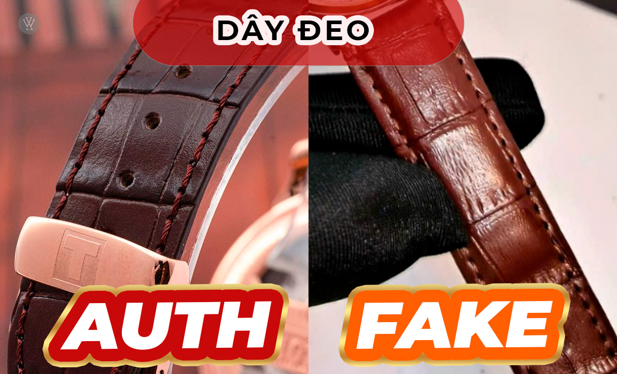 Phân biệt đồng hồ Tissot thật và đồng hồ Tissot 1853 Trung Quốc 4 dây đồng hồ Tissot auth fake