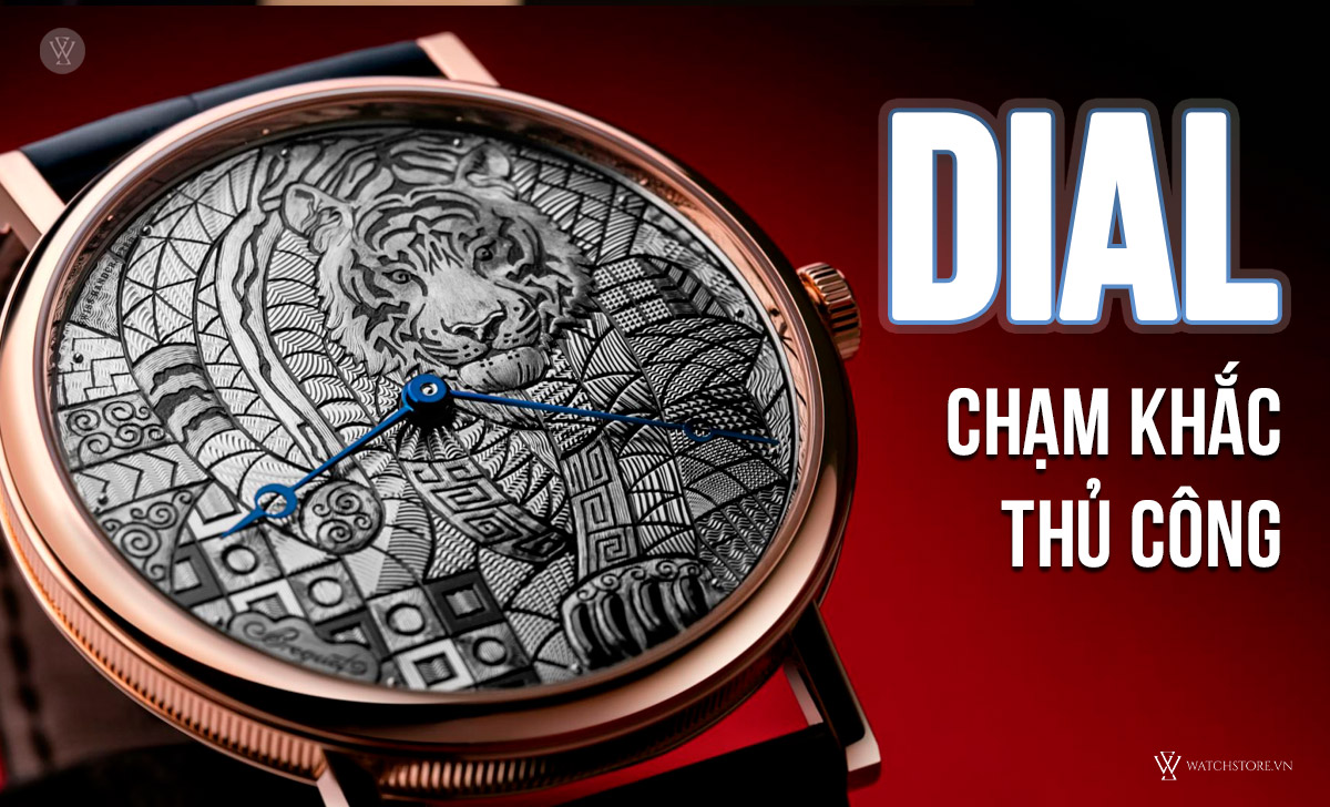 Dial đồng hồ là gì? Chi tiết 30 loại mặt số cần biết 28 Dial chạm khắc thủ công