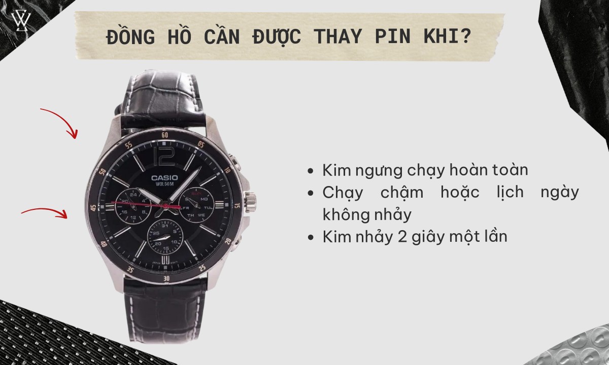 Cách thay pin đồng hồ Casio cực kỳ đơn giản tại nhà 3 Khi nào đồng hồ cần được thay pin