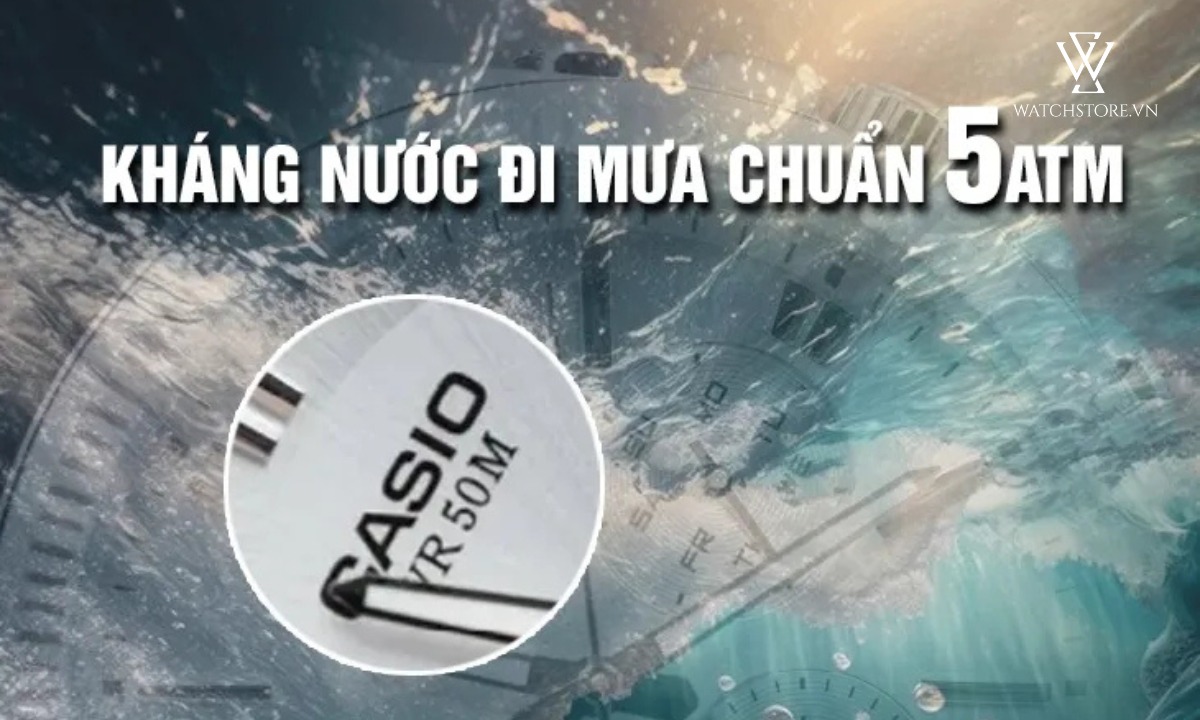 Đồng hồ Casio chống nước 5 ATM