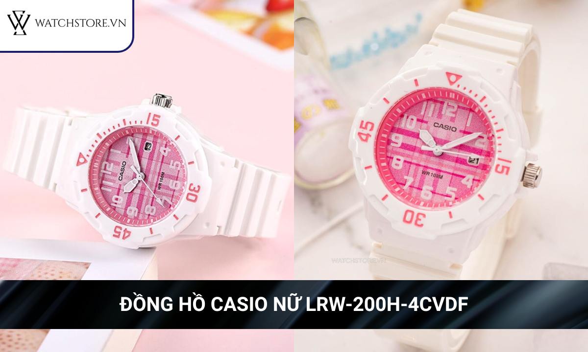 07 mẫu đồng hồ nữ học sinh cấp 2 chất lượng, hợp phong cách 5 Đồng hồ Casio nữ LRW-200H-4CVDF