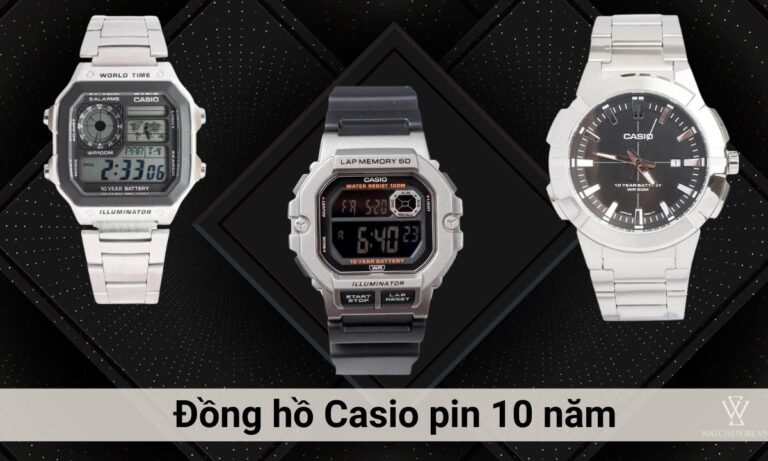 TOP 10 mẫu Đồng hồ Casio pin 10 năm hot hit nhất hiện nay 10 TOP 10 mẫu Đồng hồ Casio pin 10 năm hot hit nhất hiện nay