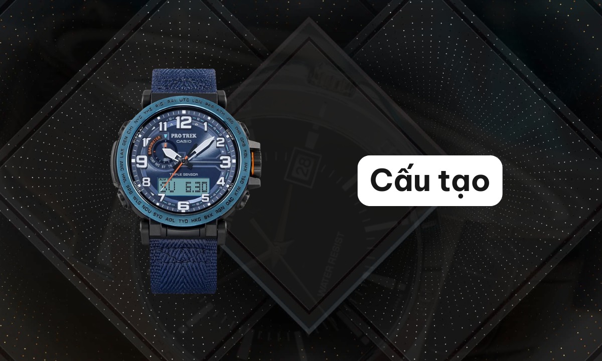 Bên trong đồng hồ Casio Protrek